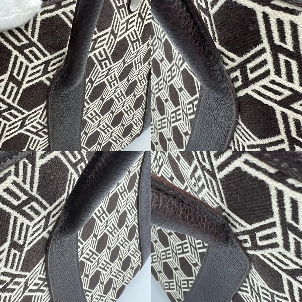 Authentic Hermès canvas/ brown leather Garden party 36 - Picture 9 of 17